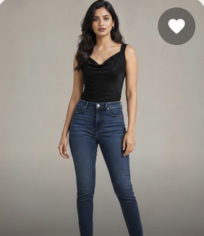 A saved look — black top and jeans