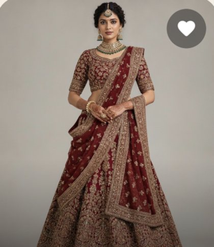 A saved look — embroidered wedding lehenga